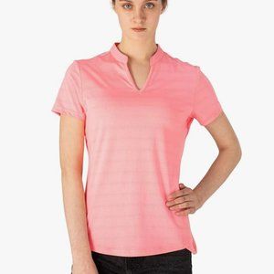 Women's Dry Fit Golf Polo V-Neck Collarless Shirt